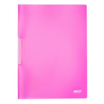 Mapa plastic cu clips A4 Daco - Roz Fucsia