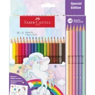 Creioane colorate Faber Castell Unicorn 18+6 culori