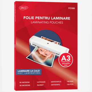 Folie laminare Daco A3 80 microni lucioasa 100 buc