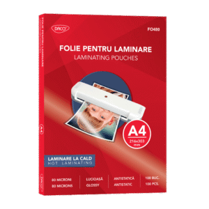 Folie laminare Daco A4 80 microni lucioasa 100 buc