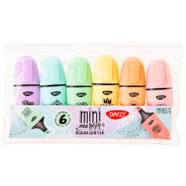 Marker evidentiator Mini Pastel Daco 6 culori set