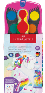 Acuarele Faber Castell Connector Unicorn 12 culori