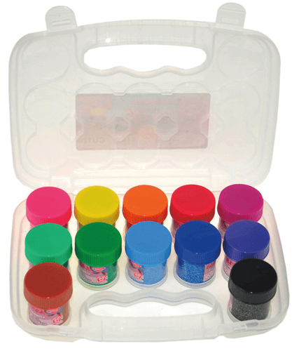 images Acuarele tempera cu sclipci Glittera Daco 12 culori