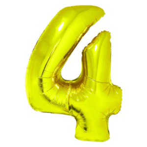 Balon folie cifra 4 Auriu