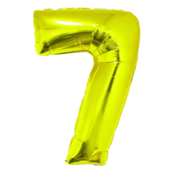 Balon folie cifra 7 Auriu