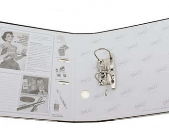 Biblioraft plastifiat 7.5 cm Daco Negru