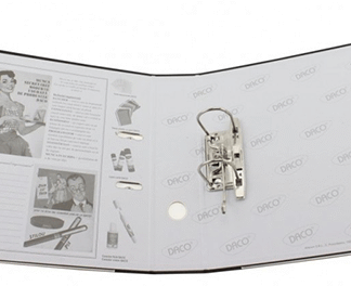 Biblioraft plastifiat 7.5 cm Daco Portocaliu