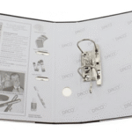 Biblioraft plastifiat ingust 5 cm Daco Rosu