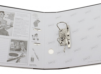 Biblioraft plastifiat ingust 5 cm Daco Rosu