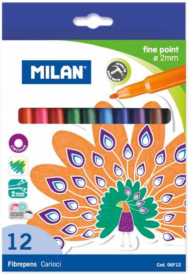 carioci milan 12 culori varf fin