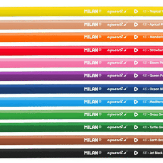 Creioane colorate acuarela Milan 12 culori