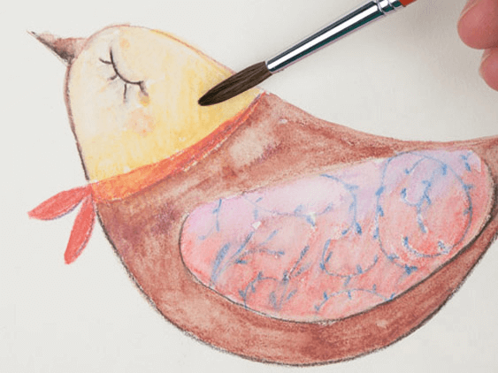 Creioane colorate acuarela Milan 12 culori