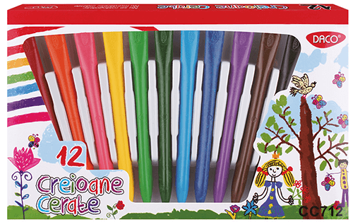 Creioane colorate cerate Daco 12 culori