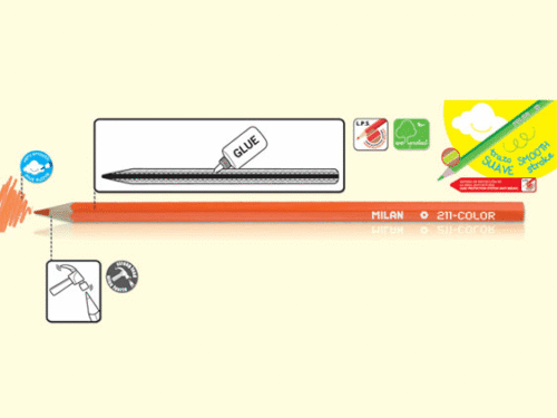 Creioane colorate Milan 12 culori