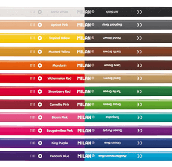 Creioane colorate Milan Bicolor 12 creioane 24 culori