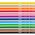 Creioane colorate triunghiulare Milan 12 culori