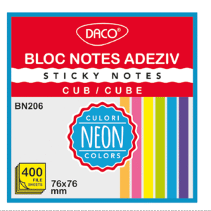 Cub notes cu adeziv Daco 76x76 mm