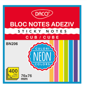 Cub notes cu adeziv Daco 76x76 mm