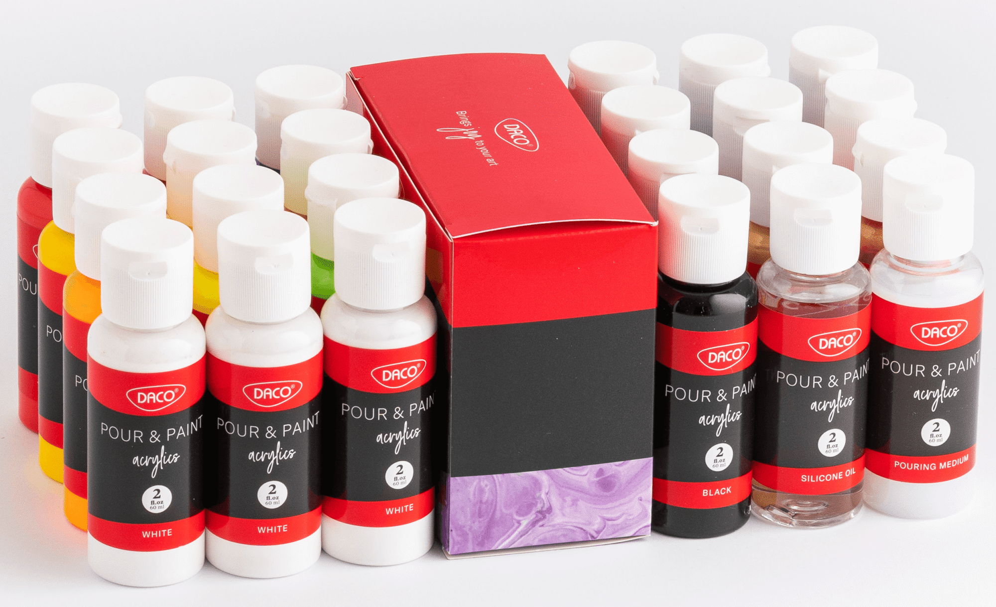 Culori acril 20 culori Daco Pouring CU324