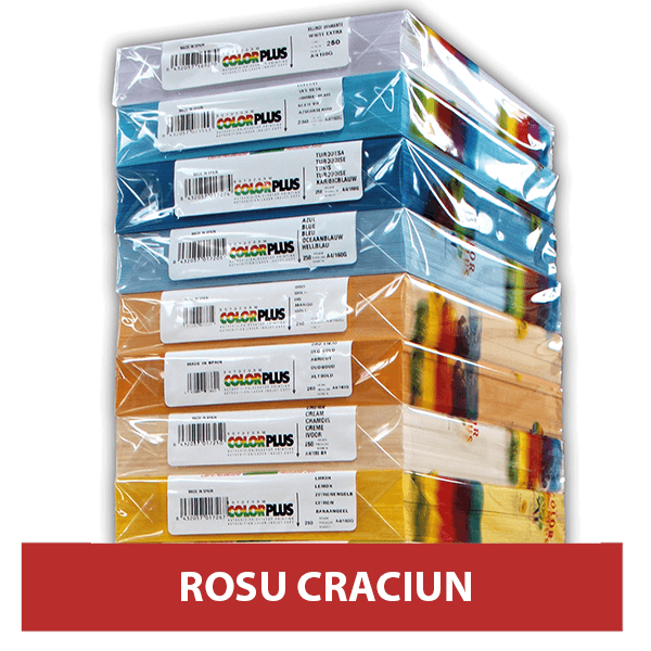 hartie rosie craciun