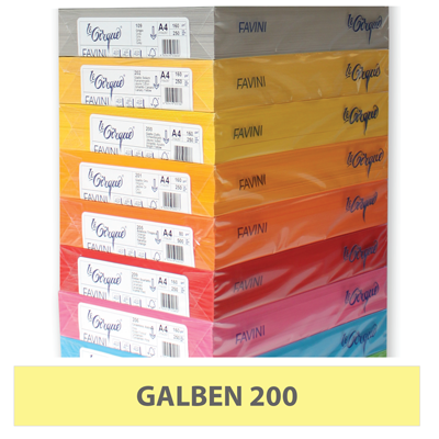 Hartie colorata A4 80g Favini 200 - galben
