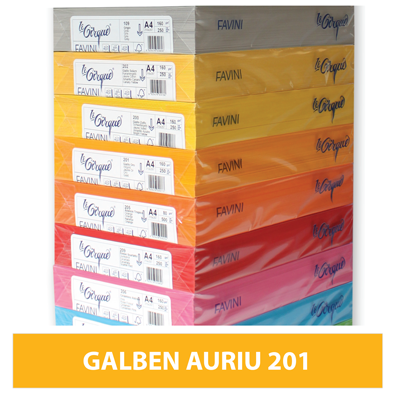 Hartie colorata A4 80g Favini 201 - galben auriu