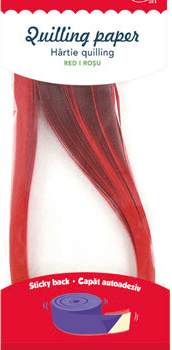 Hartie quilling Uni Daco 0.5 x 42.5 cm - Rosu