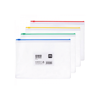 Mapa plastic cu fermoar A5 Deli