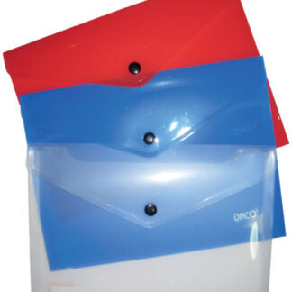 Mapa plastic cu capsa A5 Daco - rosie