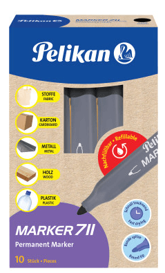 images Marker permanent Pelikan 711 negru