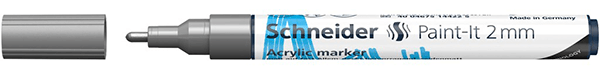 Marker vopsea acrilica Paint-It 310 2 mm Schneider Argintiu