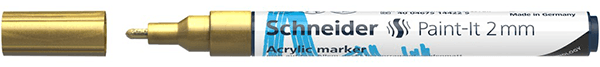 Marker vopsea acrilica Paint-It 310 2 mm Schneider Auriu