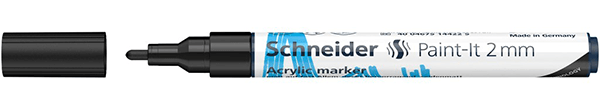 Marker vopsea acrilica Paint-It 310 2 mm Schneider Negru