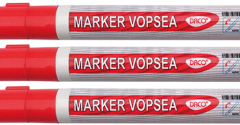 marker vopsea rosie daco