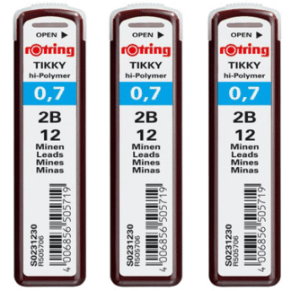 Mine creion mecanic Rotring 0.7mm 2B