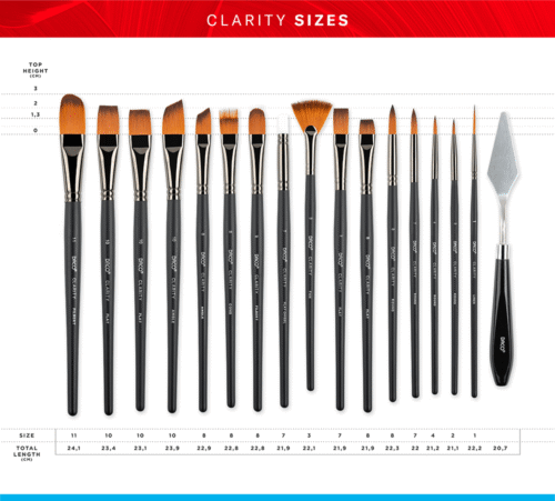 Pensule set 15+1 Clarity Daco PN2915