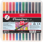Pix liner si pensula Pensuliner 24 culori Daco