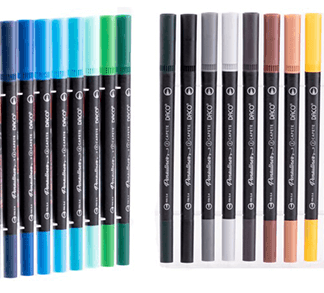 Pix liner si pensula Pensuliner 24 culori Daco