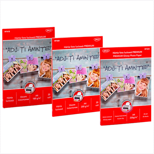 Hartie foto lucioasa Daco A4 20 coli