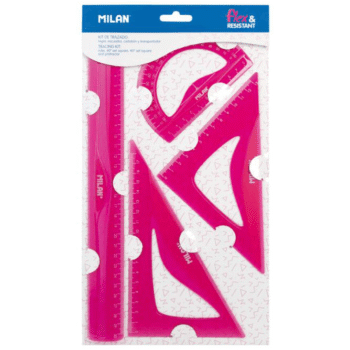 Set geometrie Milan - roz