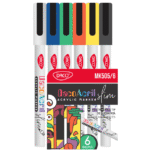 Marker acrilic slim Daco set 6