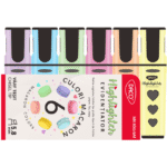 Marker evidentiator cu lichid Daco set 6 macaron