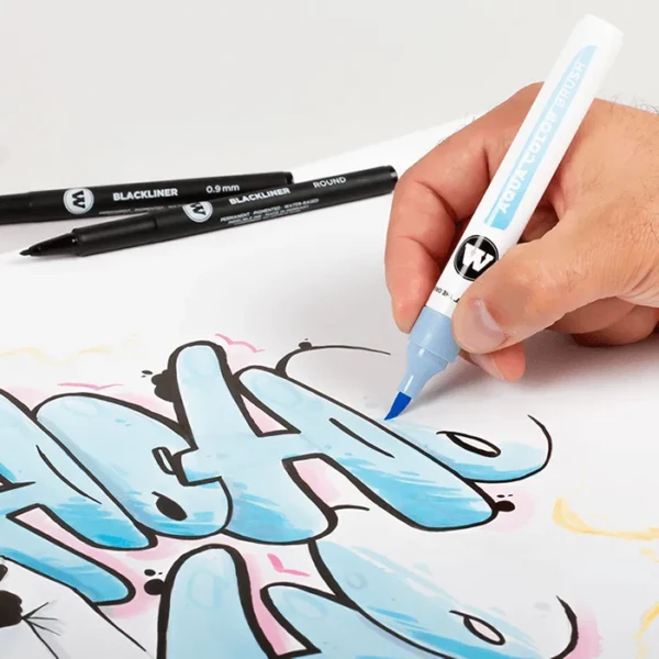 Marker Molotow Aqua Color varf pensula 2