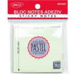 Notes autoadeziv 76x76mm Daco - verde pastel