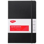 Agenda nedatata A5 Daco 80 file AN527N - Negru