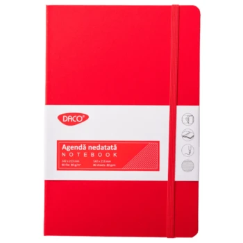Agenda nedatata A5 Daco 80 file AN527R - rosu
