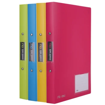 Caiet mecanic flexibil A4 2 inele 25 mm 180 coli - neon