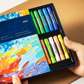 Creioane ulei pastel profesionale Finenolo Deli 24 culori 2