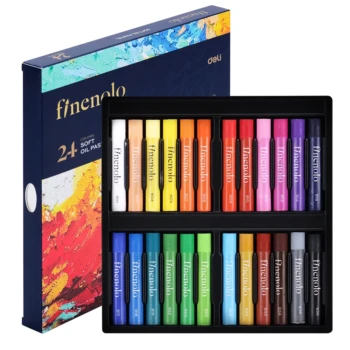 Creioane ulei pastel profesionale Finenolo Deli 24 culori