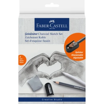 Set desen carbune Faber-Castell 8 piese Goldfaber 2